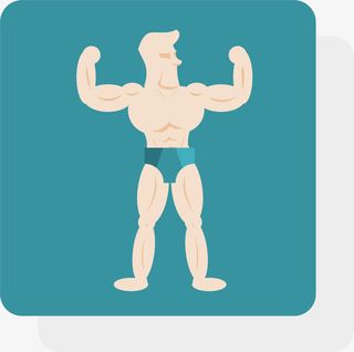 手绘蓝色卡片免抠