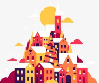 冬天的城堡免抠