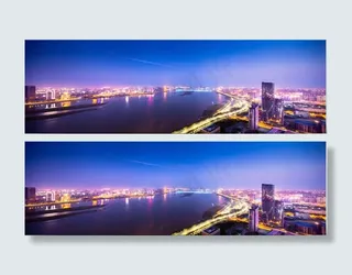 唯美夜景淘宝海报背景