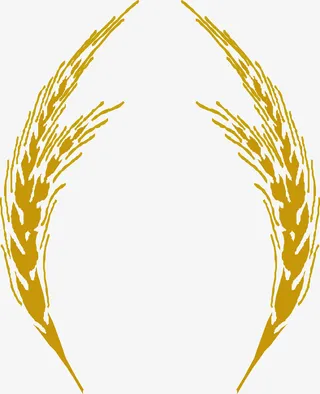 矢量稻穗对称素材图免抠