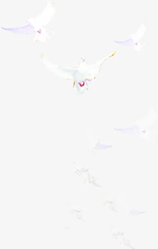 飞舞的白鸽国庆去素材免抠