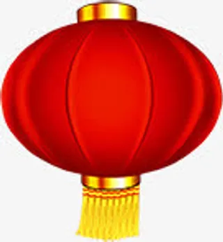 红色质感创意合成灯笼免抠