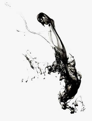 四溅的水墨笔刷免抠