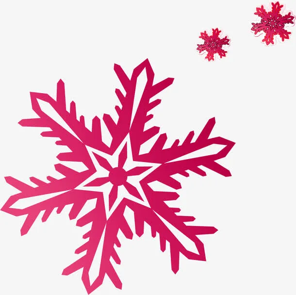 粉色手绘雪花纹理免抠