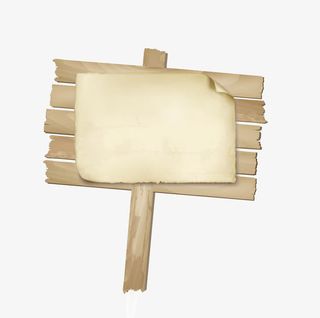 手绘矢量公告牌免抠