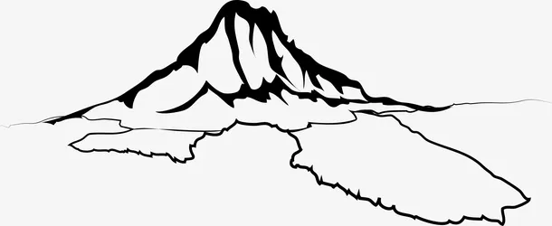 中国风山脉矢量图免抠