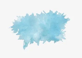 蓝色几何形泼墨免抠