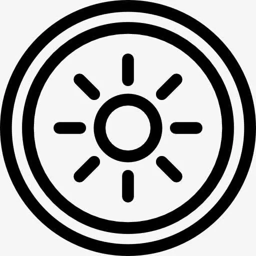 轮盾与太阳图标免抠