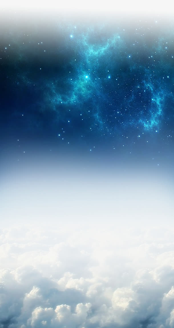浩瀚星空云朵免抠背景banner海报元素