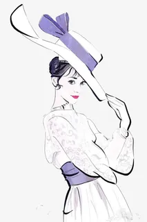 赫本的手绘图免抠 赫本的手绘图免抠