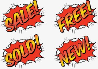 矢量图促销标签免抠