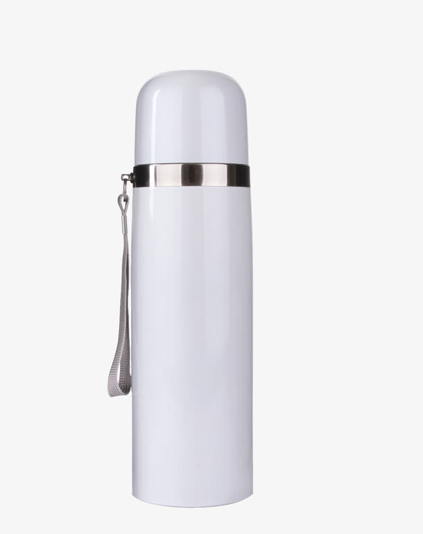 保温杯白色免抠