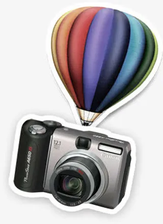照相机热气球免抠