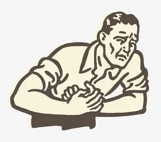 插图捂住胸口病痛难忍免抠