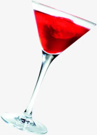 高脚杯中的红色鸡尾酒免抠