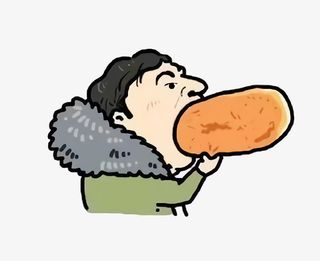 王思聪吃热狗搞笑表情包元素免抠