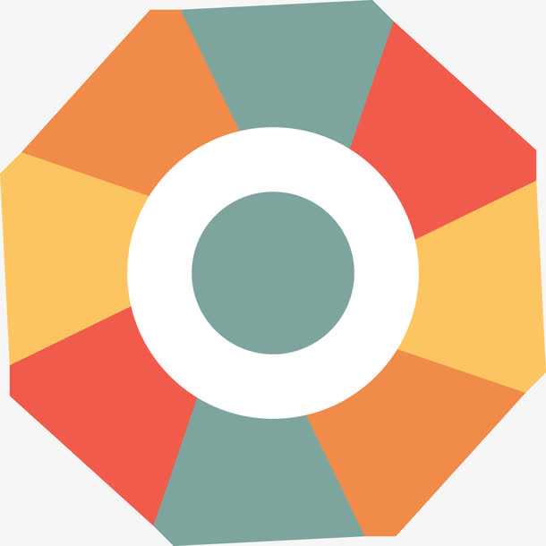 抽象矢量花卉图免抠