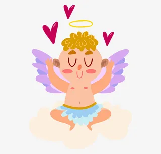 可爱的卡通小天使免抠