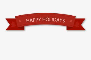 假期快乐小标签免抠