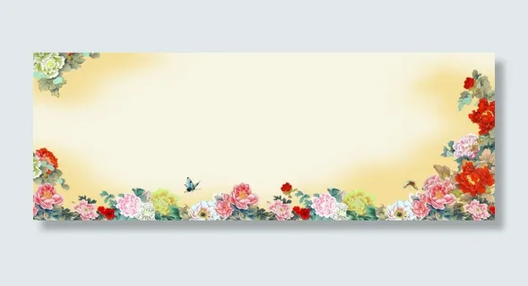 蝶恋牡丹花背景高清