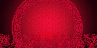红色剪纸背景高清