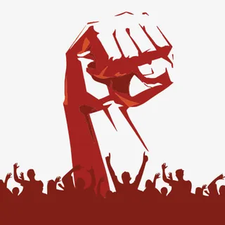 拳头拼搏创意图免抠