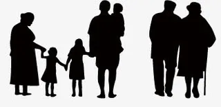 家人剪影免抠