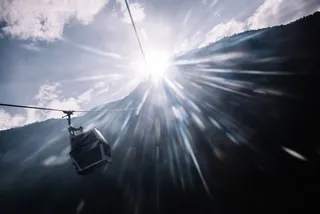 缆车旅行山顶日光免抠