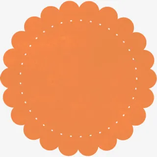 手绘黄色底纹花边免抠