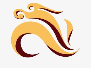 金色云朵标志免抠