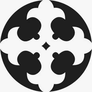 角花底纹花型对称平面图形免抠