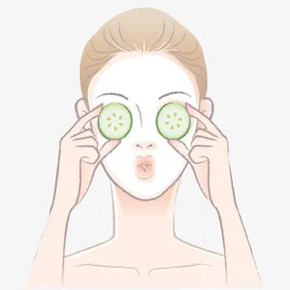 闭眼敷面膜素材免抠 闭眼敷面膜素材免抠