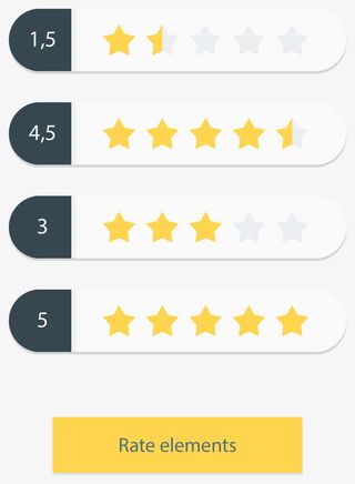 矢量手绘评分免抠