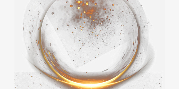 圆形的金色光效免抠