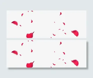 红色玫瑰漂浮物免抠