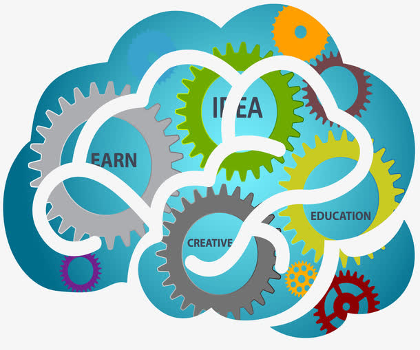 抽象大脑结构创意免抠