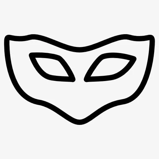 femenine狂欢节面具图标免抠