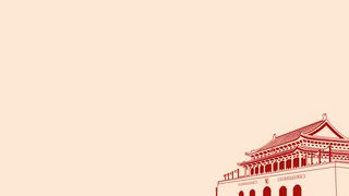 红色中国风格轮廓免抠