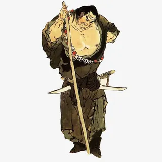 武松手绘画素材图片免抠