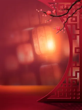 小年团圆中国风背景高清复古中国风背景