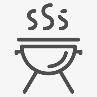 假日烧烤简笔画矢量素材免抠