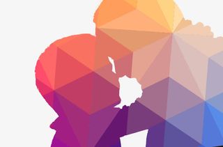 彩色人物剪影素材免抠