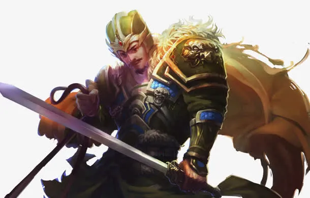 绿色光效盔甲游戏人物免抠