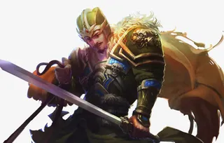 绿色光效盔甲游戏人物免抠