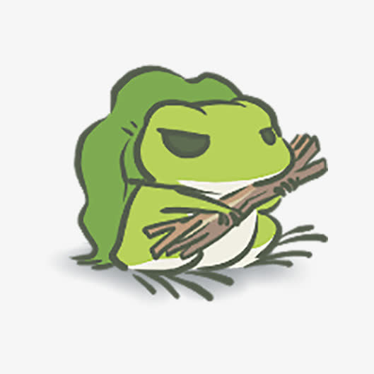 抱着树干的可爱青蛙免抠
