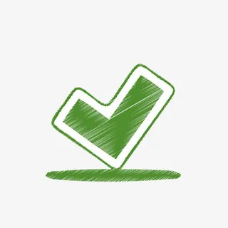 绿色拉丝PNG打钩图标免抠