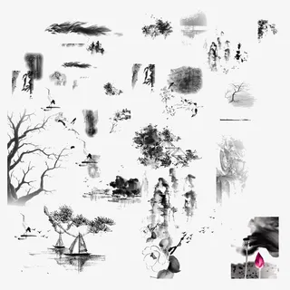 水墨画免抠