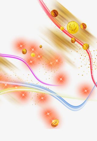 飘洒的金币免抠