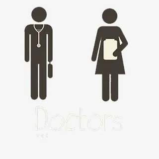 白衣天使的剪影免抠