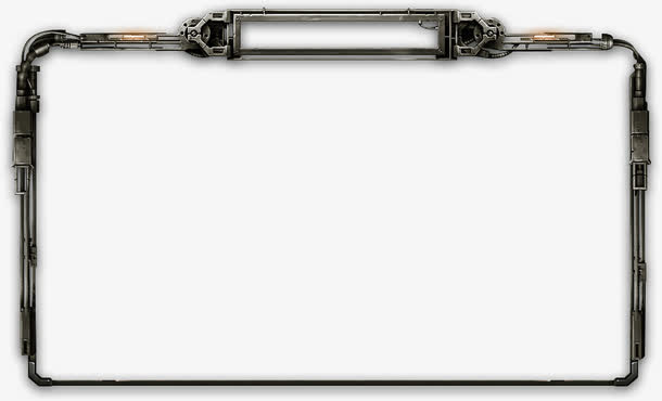 黑色科幻机械边框纹理免抠